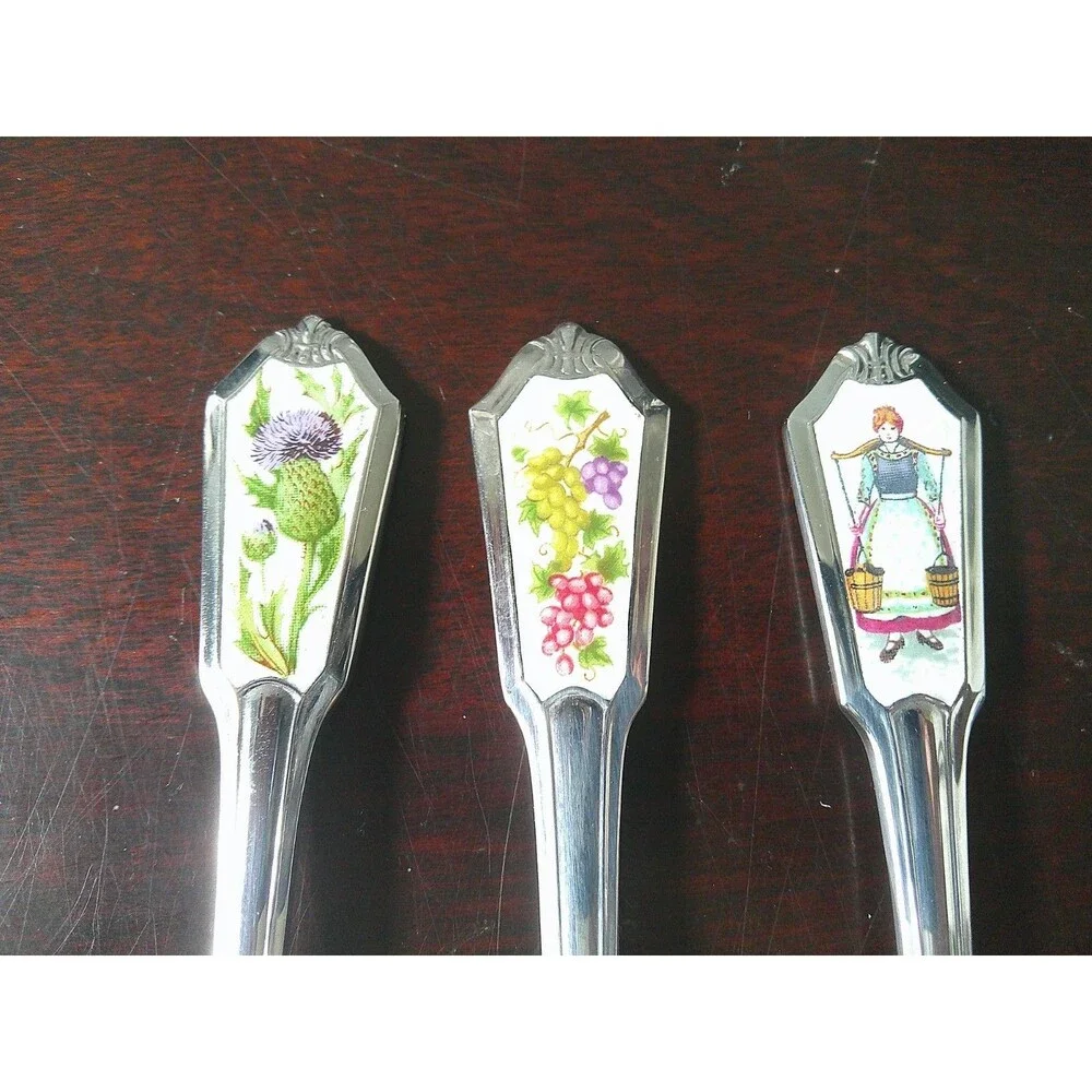 Avon Hospitality Demitasse Spoons (3) 1985 Germany, Scotland, and Italy .